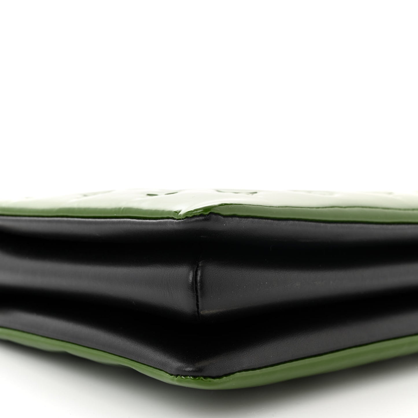 Patent Embossed Monogram Coussin PM Green Black