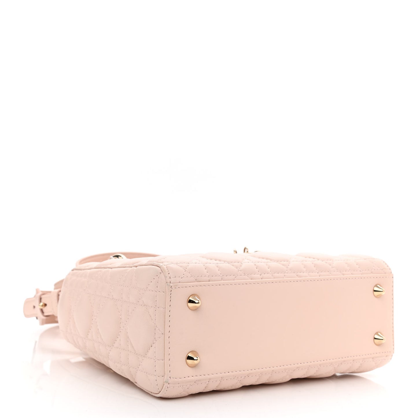 Lambskin Cannage Small Lucky Badges My Lady Dior Pink