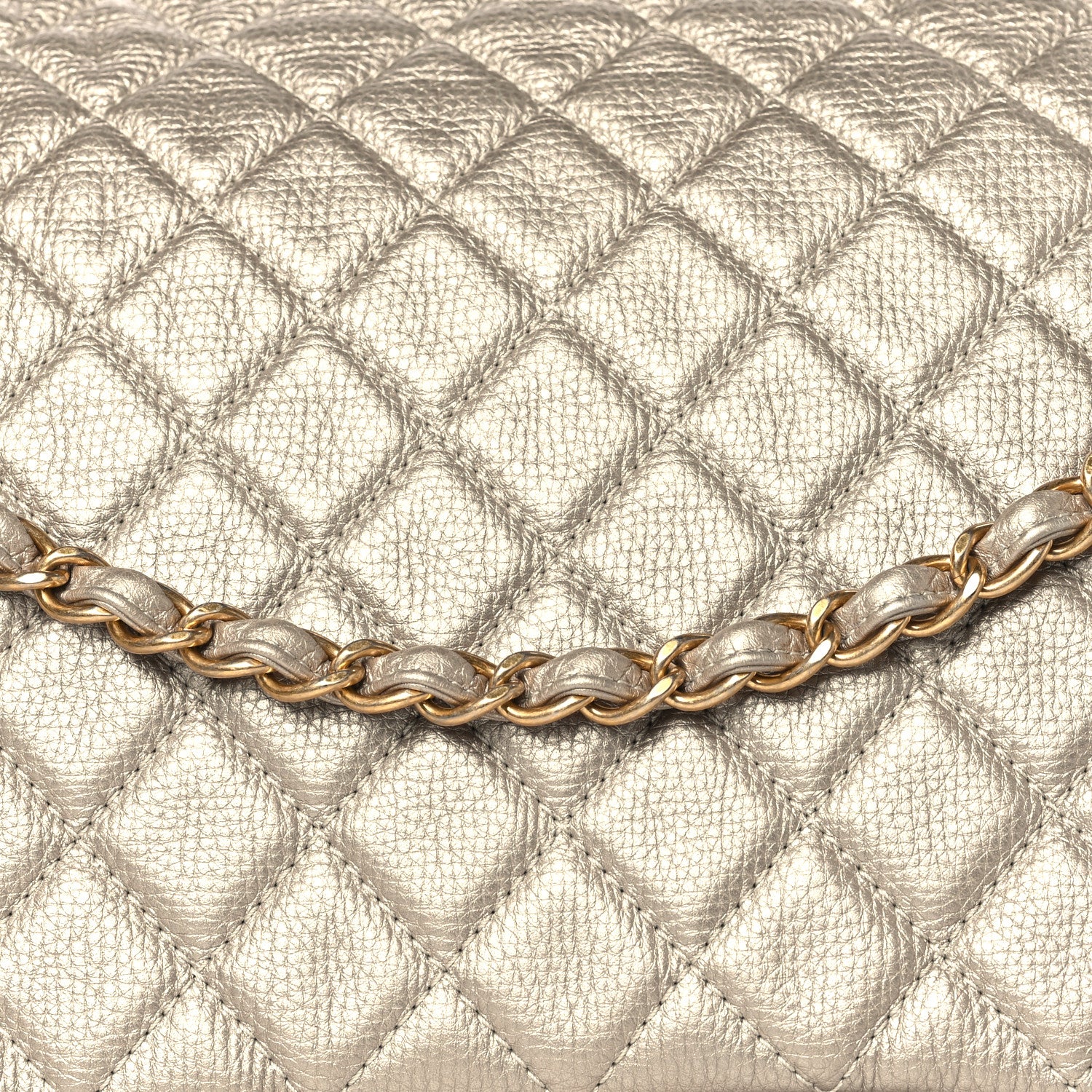 Chanel Metallic Calfskin Quilted XXL Travel Flap Bag Gold 8 of 10