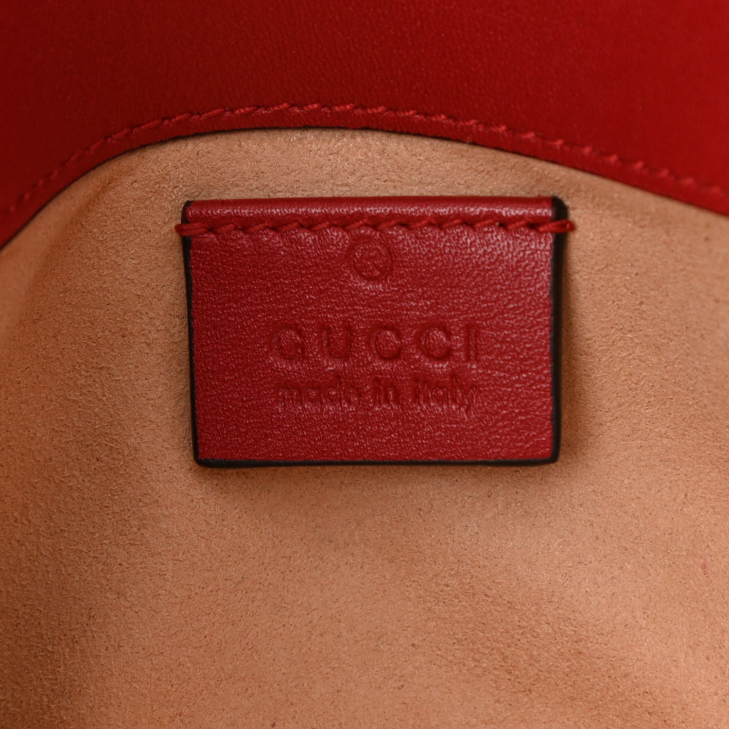 Gucci Calfskin Matelasse Super Mini GG Marmont Shoulder Bag Hibiscus Red 6 of 8