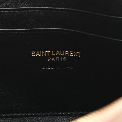 Saint Laurent Grain De Poudre Matelasse Monogram Mini Lou Camera Bag Dark Latte 5 of 12