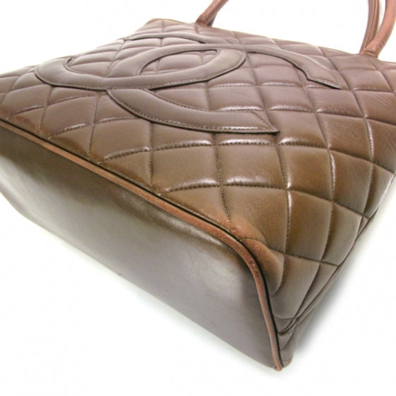 Chanel Lambskin Medallion Tote Brown 5 of 12