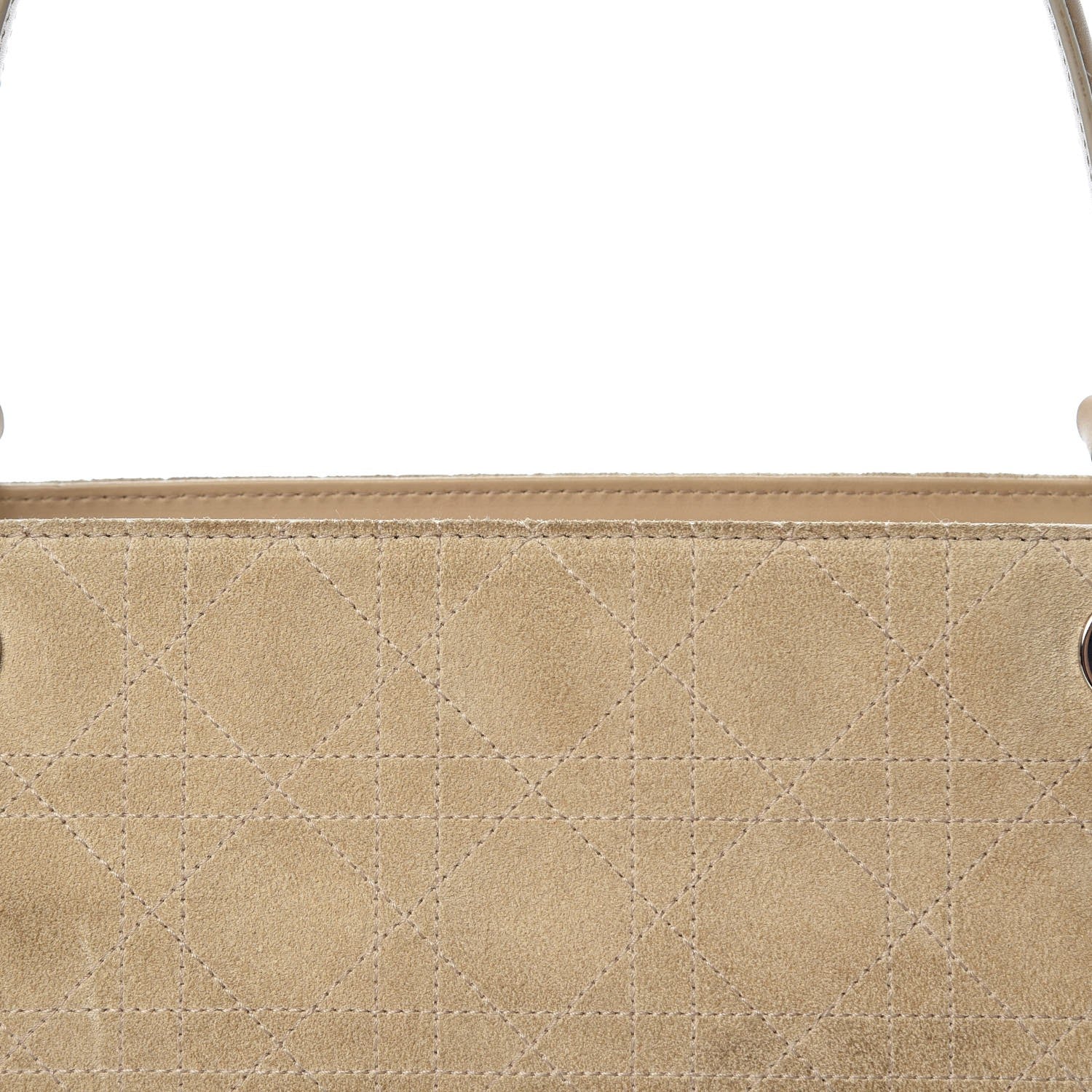 Christian Dior Suede Cannage Stitched East West Lady Dior Beige 15 of 25