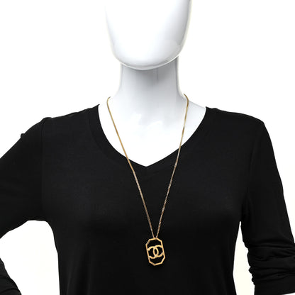Chanel Metal CC Chain Pendant Necklace Gold 2 of 7