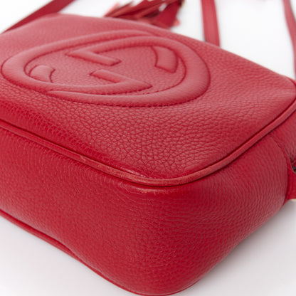 Gucci Pebbled Calfskin Small Soho Disco Bag Tabasco Red 13 of 14