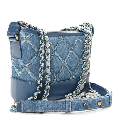 Chanel Denim Calfskin Small Gabrielle Hobo Blue 3 of 10