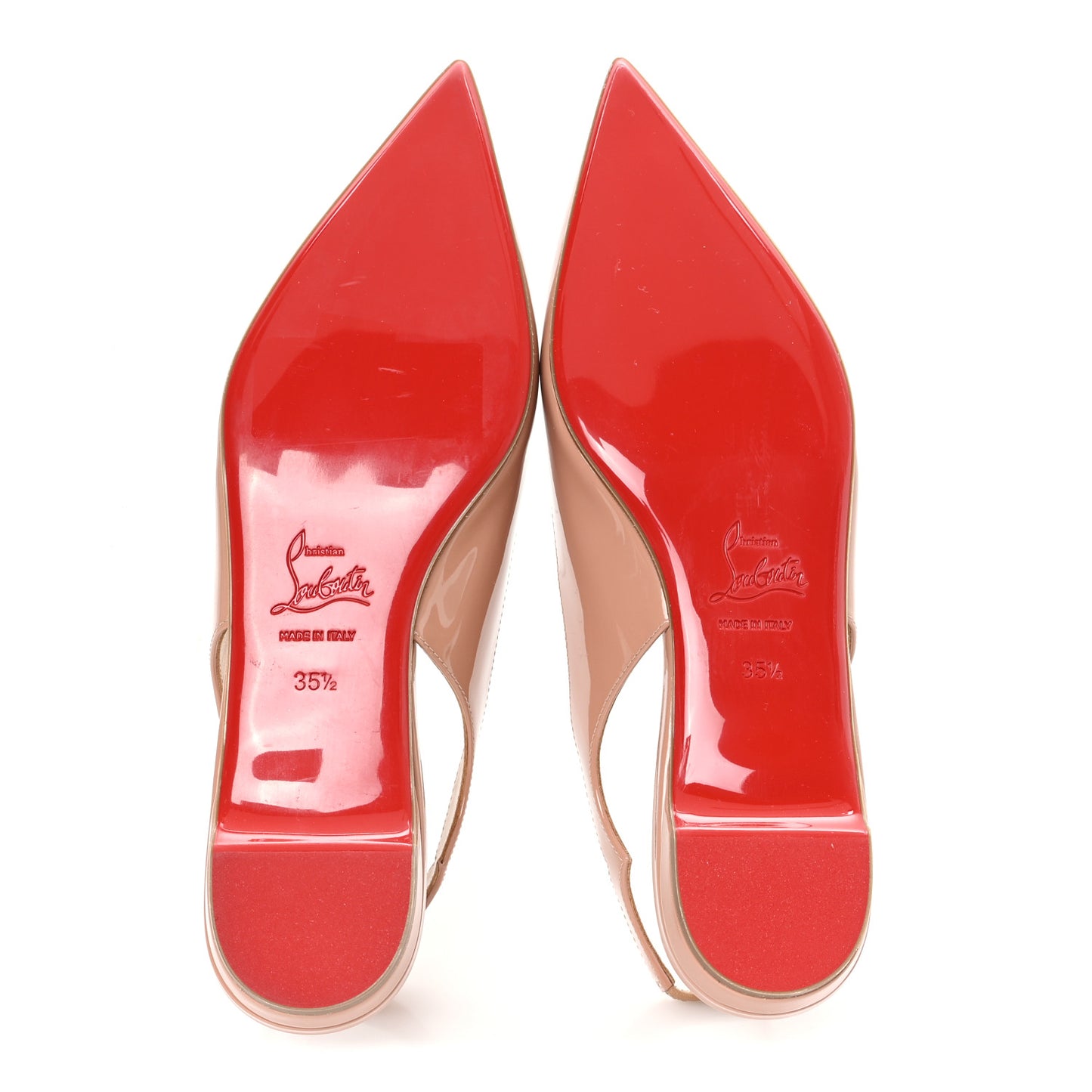 Patent Hot Chickita Slingback Flats 35.5 Nude