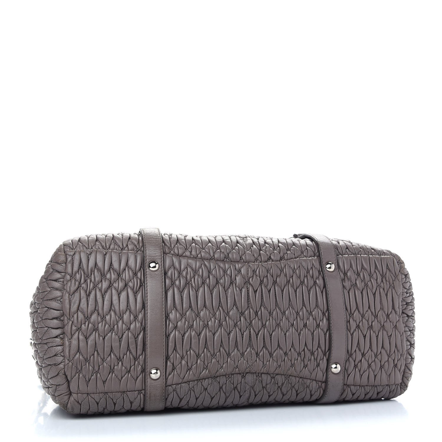 Miu Miu Nappa Matelasse Shopping Tote Argilla 4 of 10