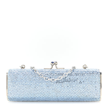 Judith Leiber Swarovski Crystal Minaudiere Clutch Blue 1 of 8