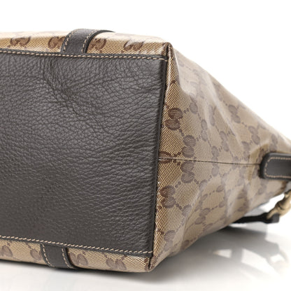 Gucci Crystal Monogram Medium GG Charm Dome Satchel Dark Brown 8 of 9