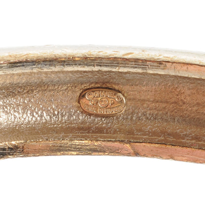Chanel Metal French Quote Bracelet Bangle Gold 5 of 5