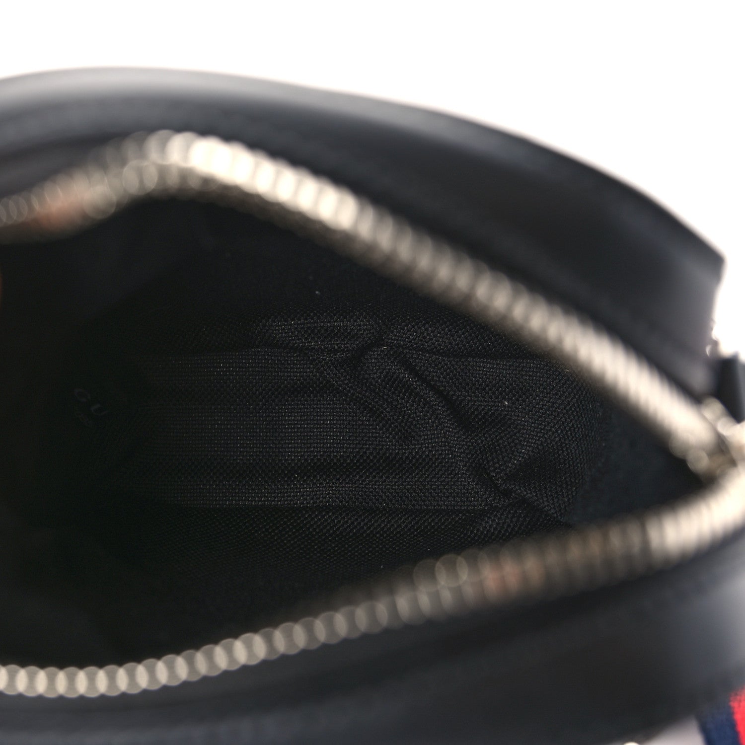 Gucci GG Supreme Monogram Appia Calfskin Web Small Camera Messenger Bag Black Grey 5 of 9