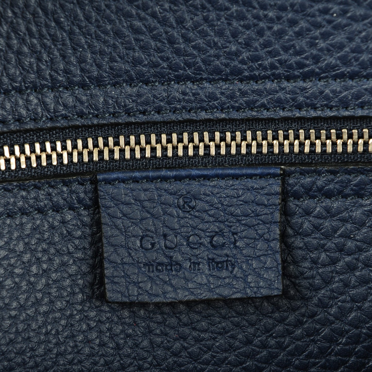 Soft Calfskin Small Jackie Top Handle Bag Classic Blue Marine