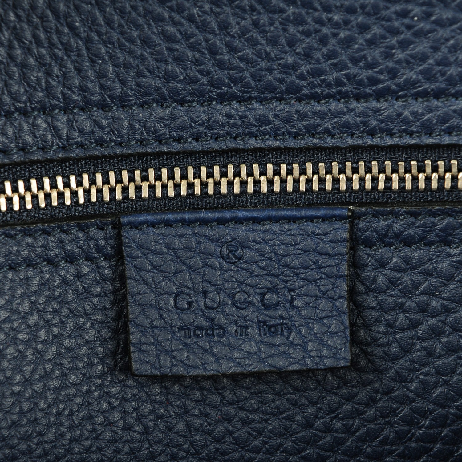 Gucci Soft Calfskin Small Jackie Top Handle Bag Classic Blue Marine 6 of 7