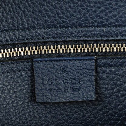 Gucci Soft Calfskin Small Jackie Top Handle Bag Classic Blue Marine 6 of 7