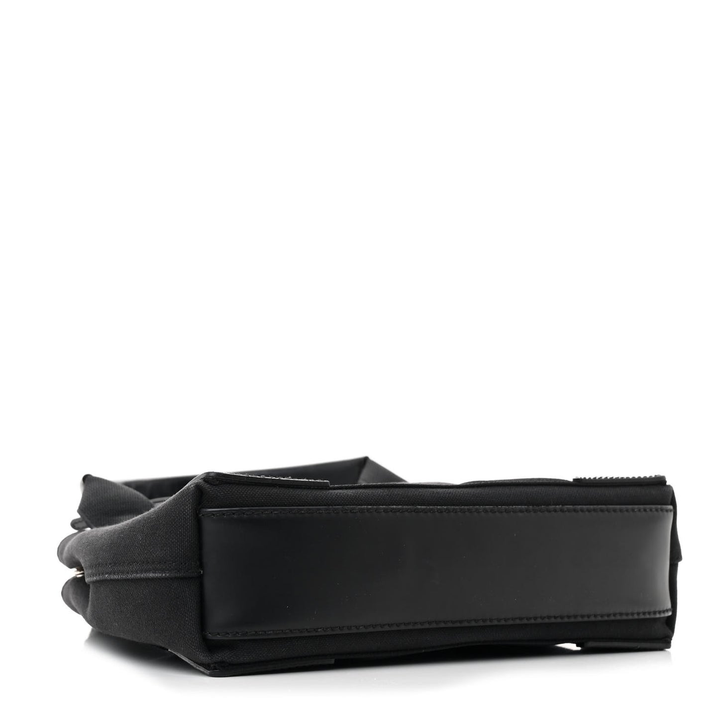 Cotton Canvas Calfskin Navy Cabas XS Black