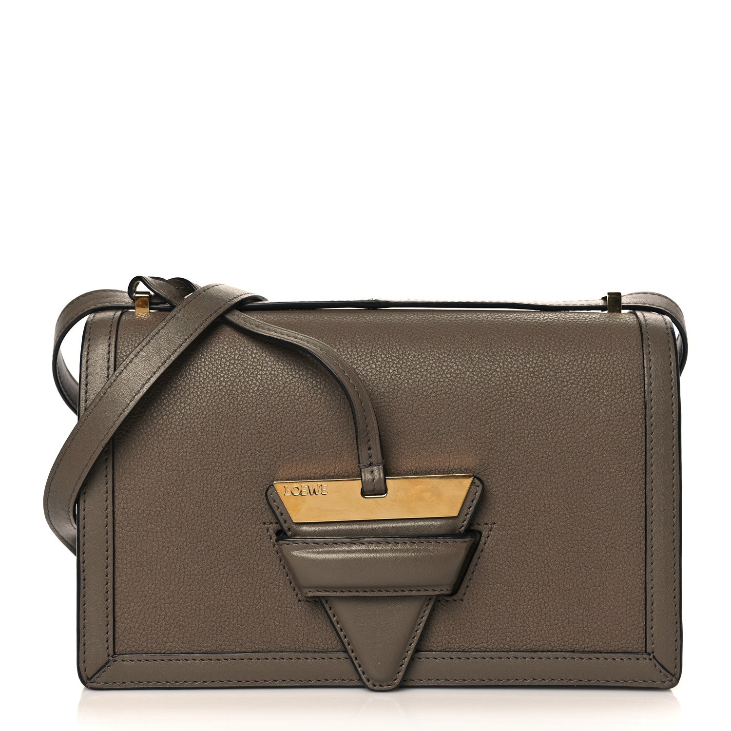 Loewe Grained Calfskin Medium Barcelona Shoulder Bag Taupe 1 of 11