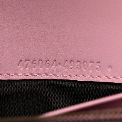 Gucci Calfskin Queen Margaret Flap Wallet Sugar Pink Hibiscus Red Mystic White 7 of 7
