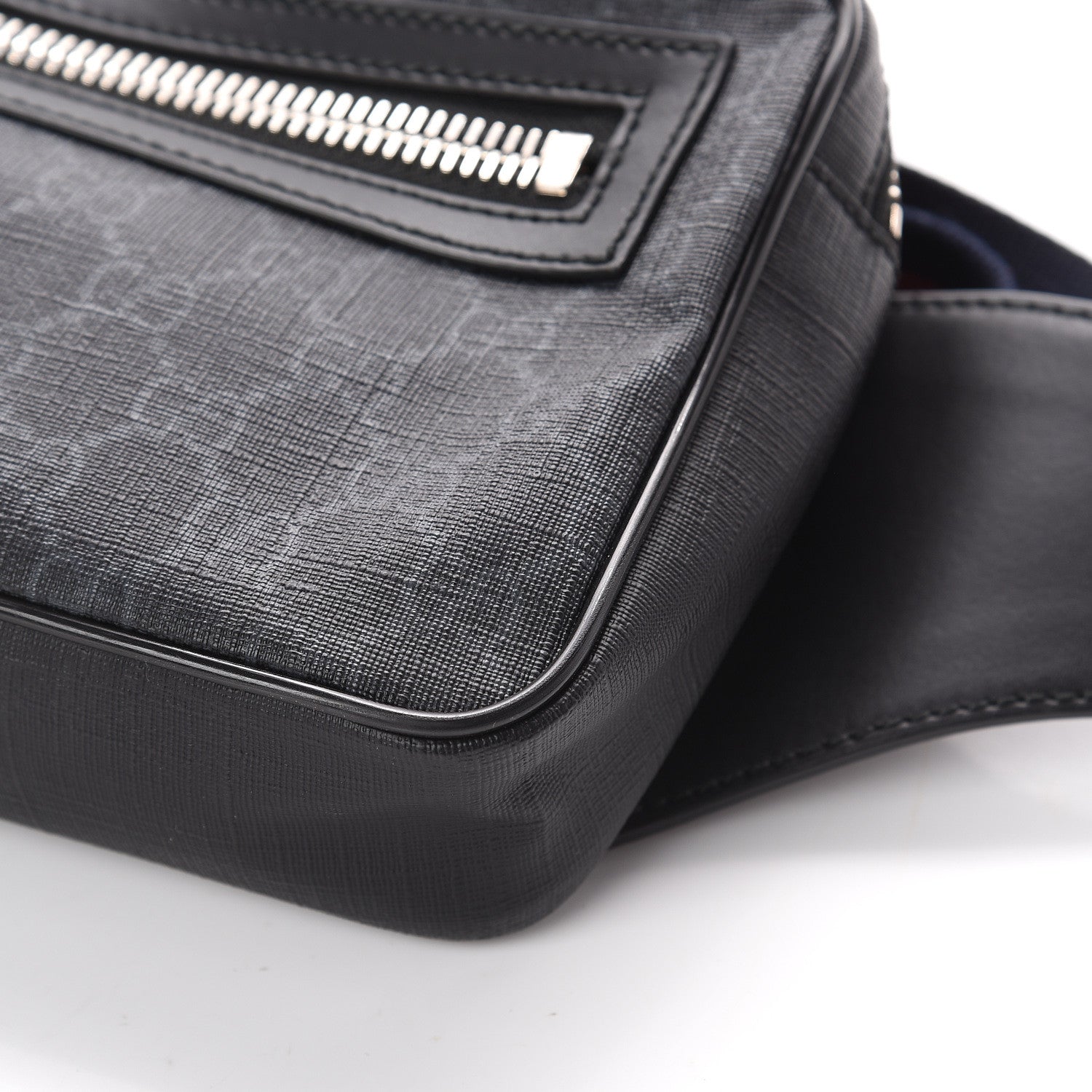 Gucci Soft GG Supreme Monogram Web Belt Bag Black Grey 8 of 8