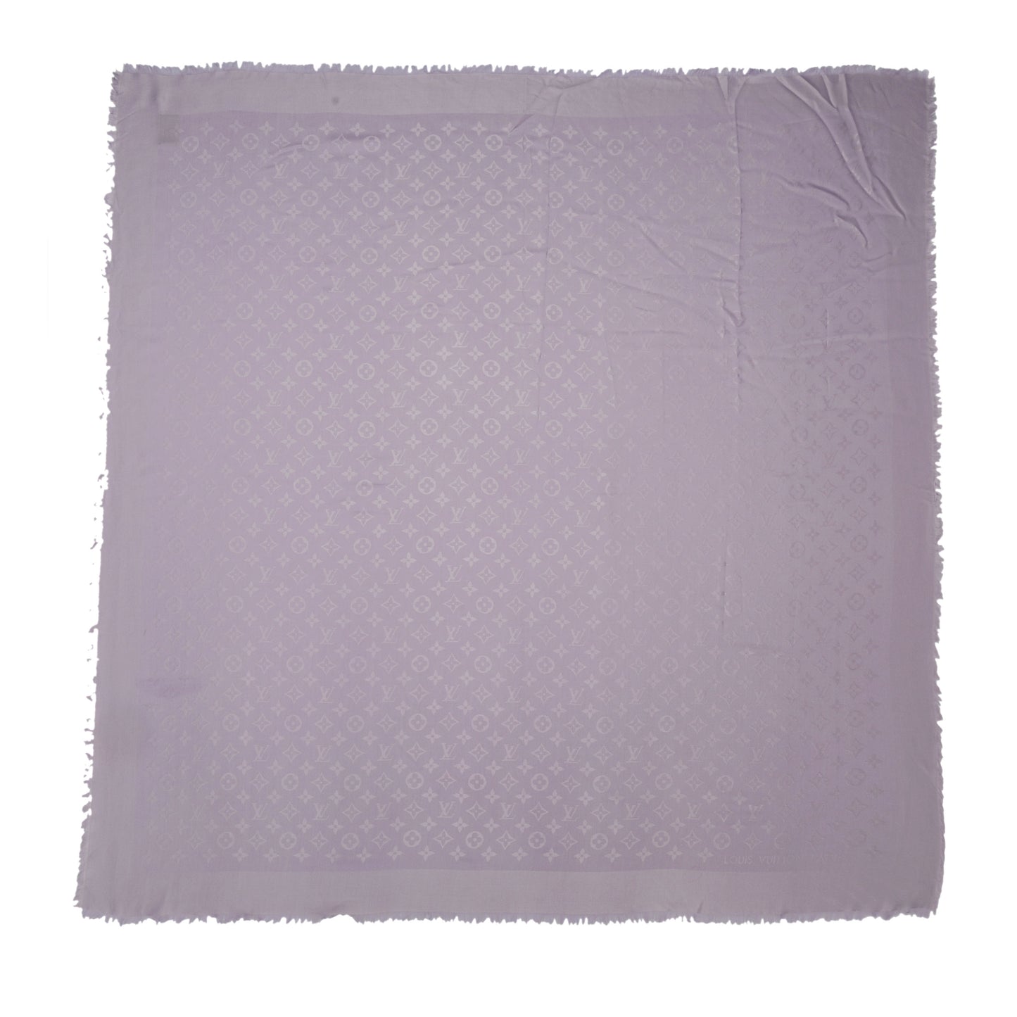 Wool Silk Monogram Shawl Parme