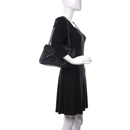 Bottega Veneta Nappa Intrecciato Rialto Shoulder Bag Black 2 of 13