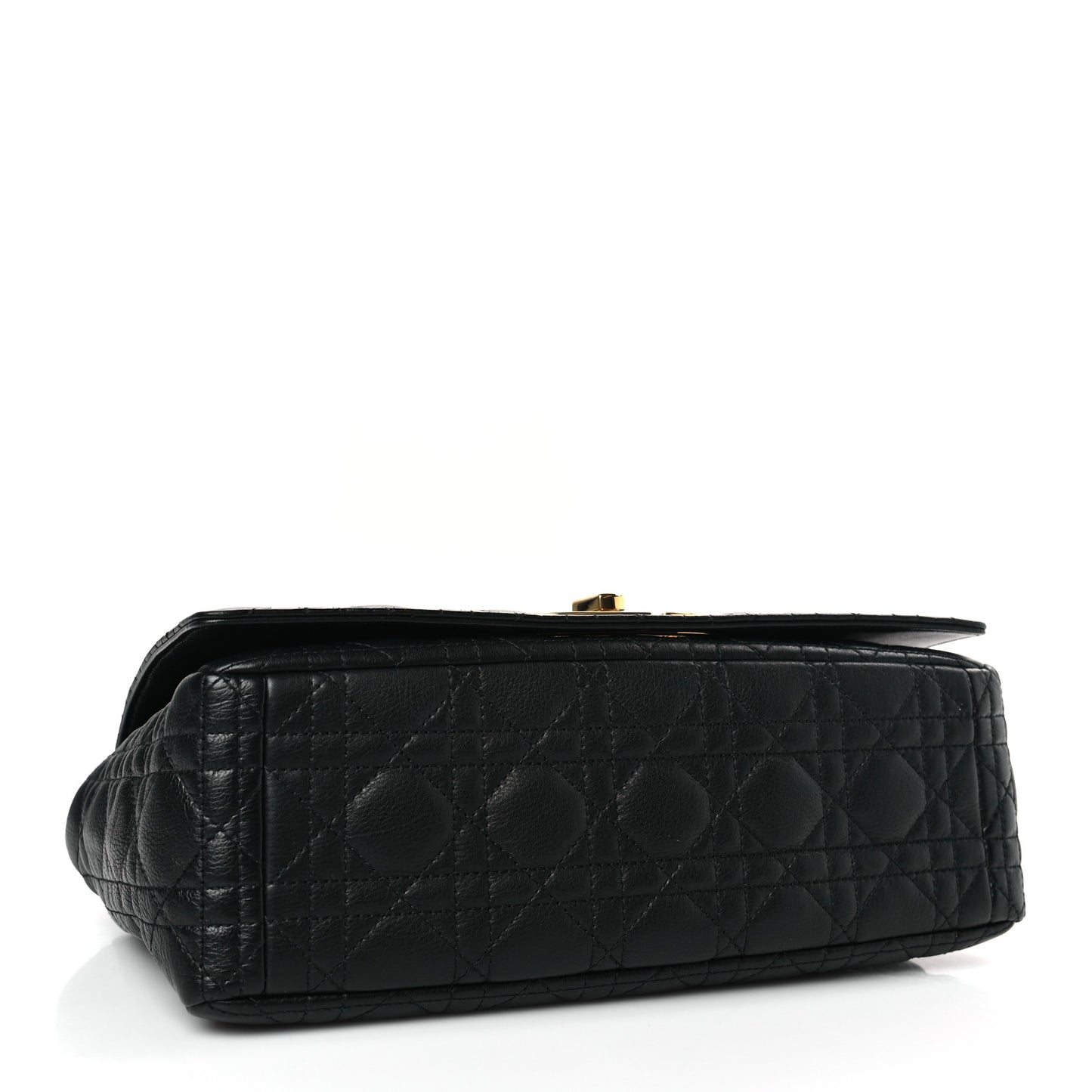 Grained Calfskin Cannage Large Caro Bag Black