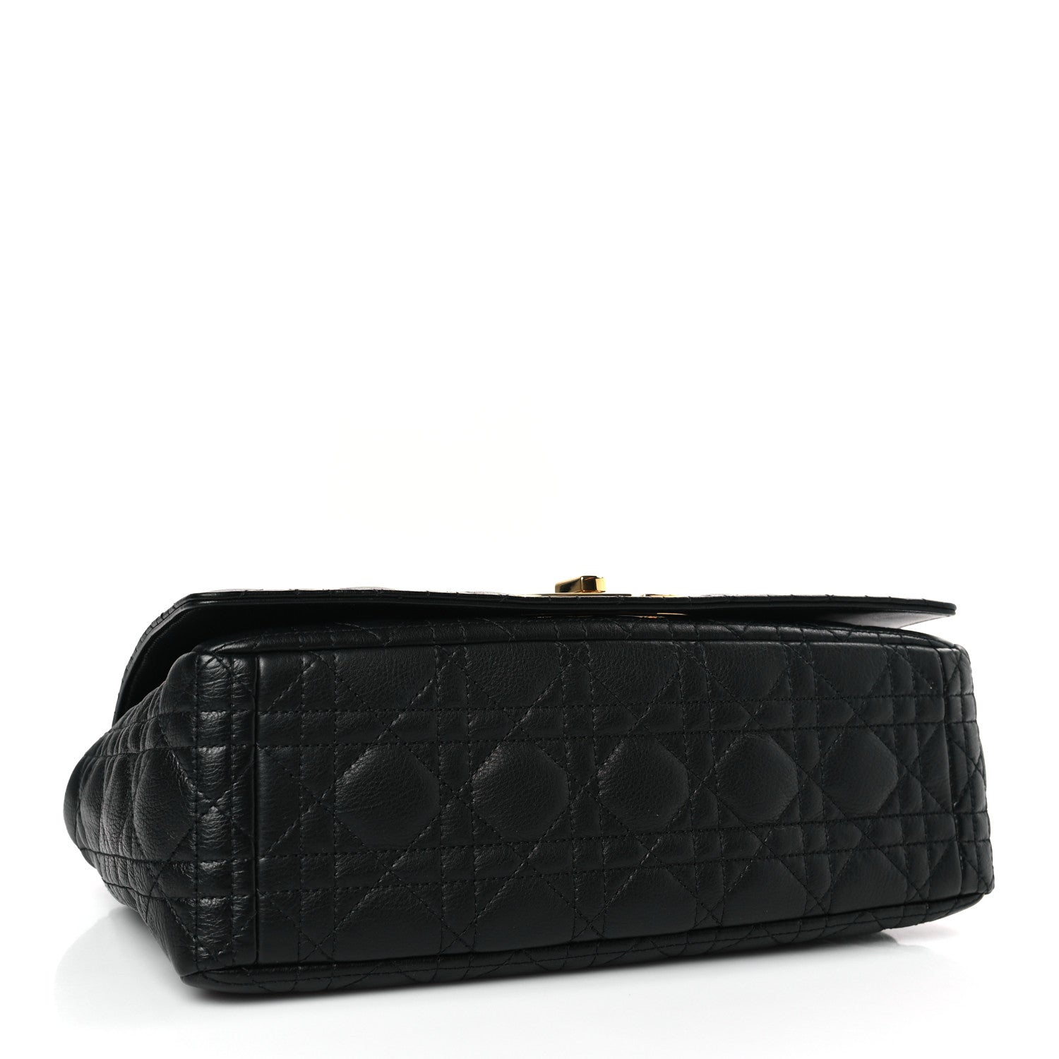 Christian Dior Grained Calfskin Cannage Large Caro Bag Black 4 of 9