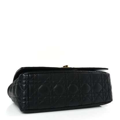 Christian Dior Grained Calfskin Cannage Large Caro Bag Black 4 of 9