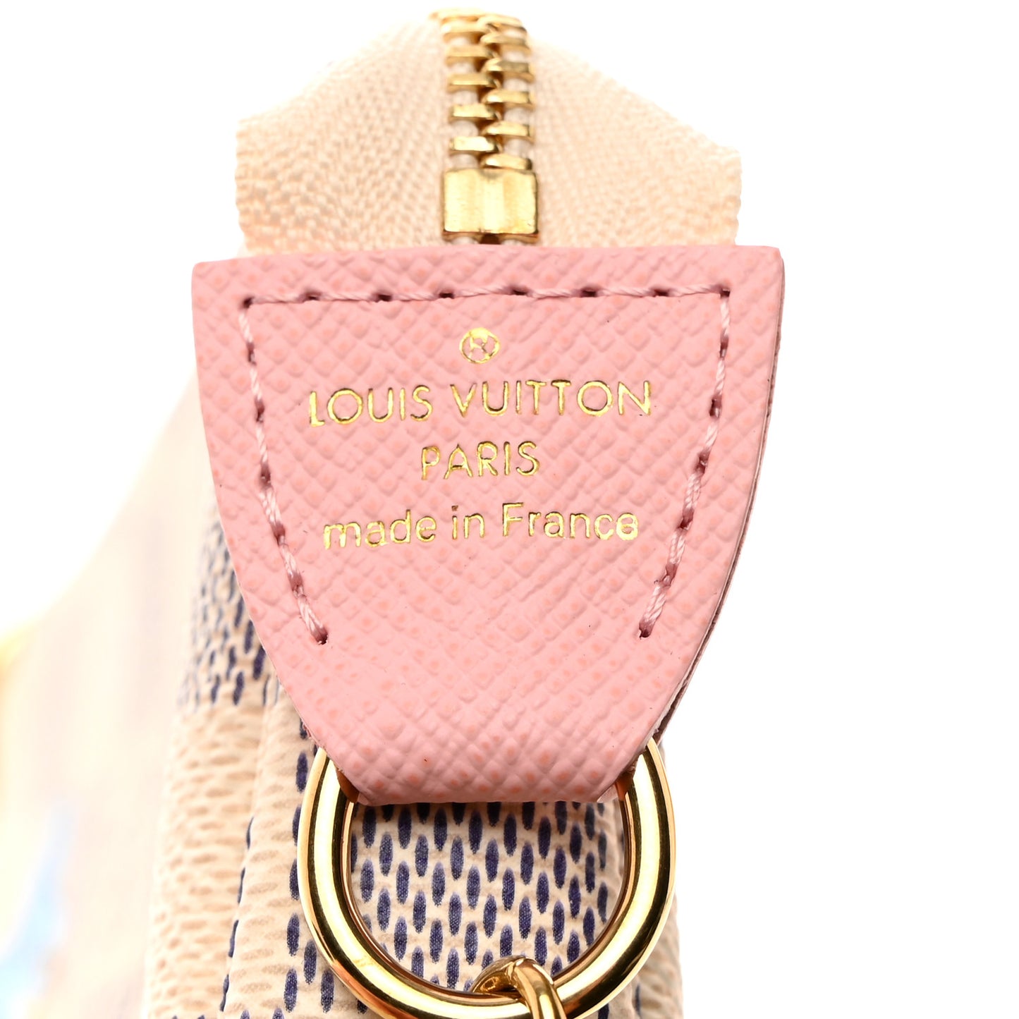 LOUIS VUITTON Damier Azur 2018 Christmas Animation Mini Pochette Accessories