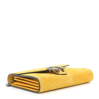 Gucci Suede Mini Dionysus Chain Wallet Yellow 4 of 17