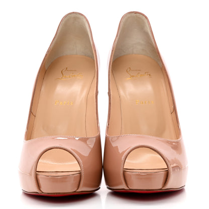 Christian Louboutin Patent New Very Prive 120 Pumps 41 Nude 2 of 8