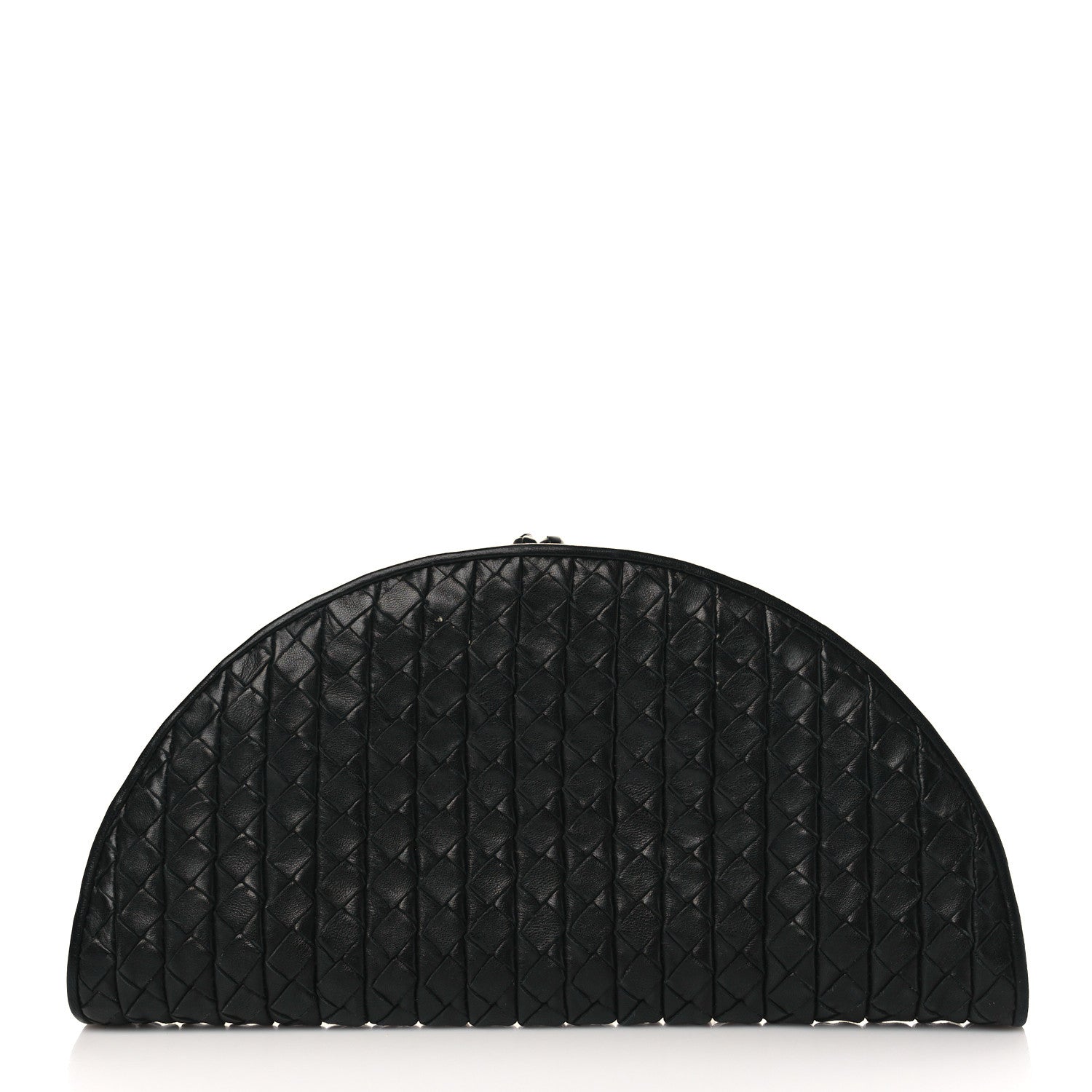 Bottega Veneta Calfskin Intrecciato Knot Clutch Black 1 of 6