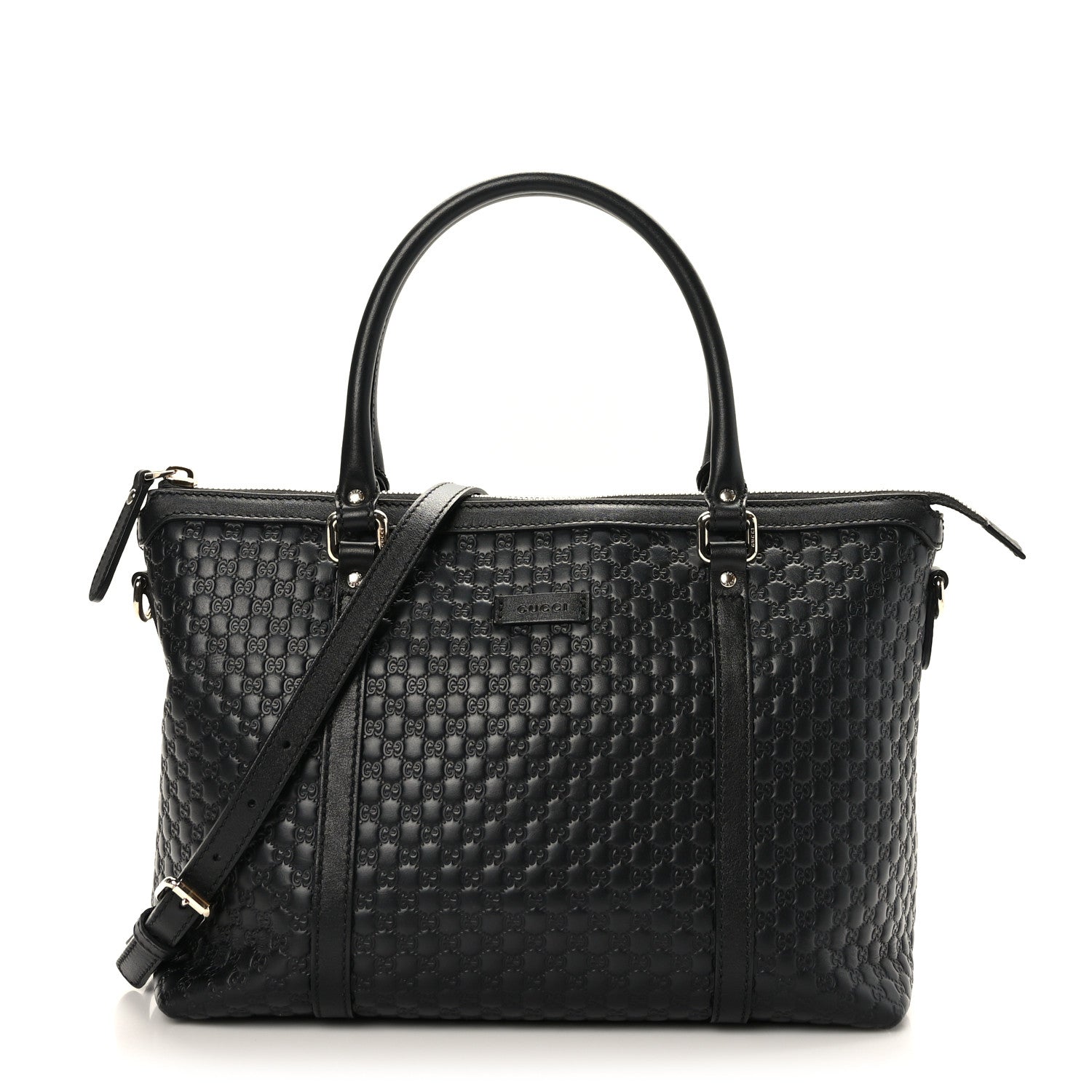Gucci Soft Microguccissima Small Zippered Satchel Black 1 of 9