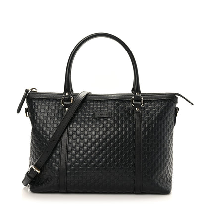 Gucci Soft Microguccissima Small Zippered Satchel Black 1 of 9