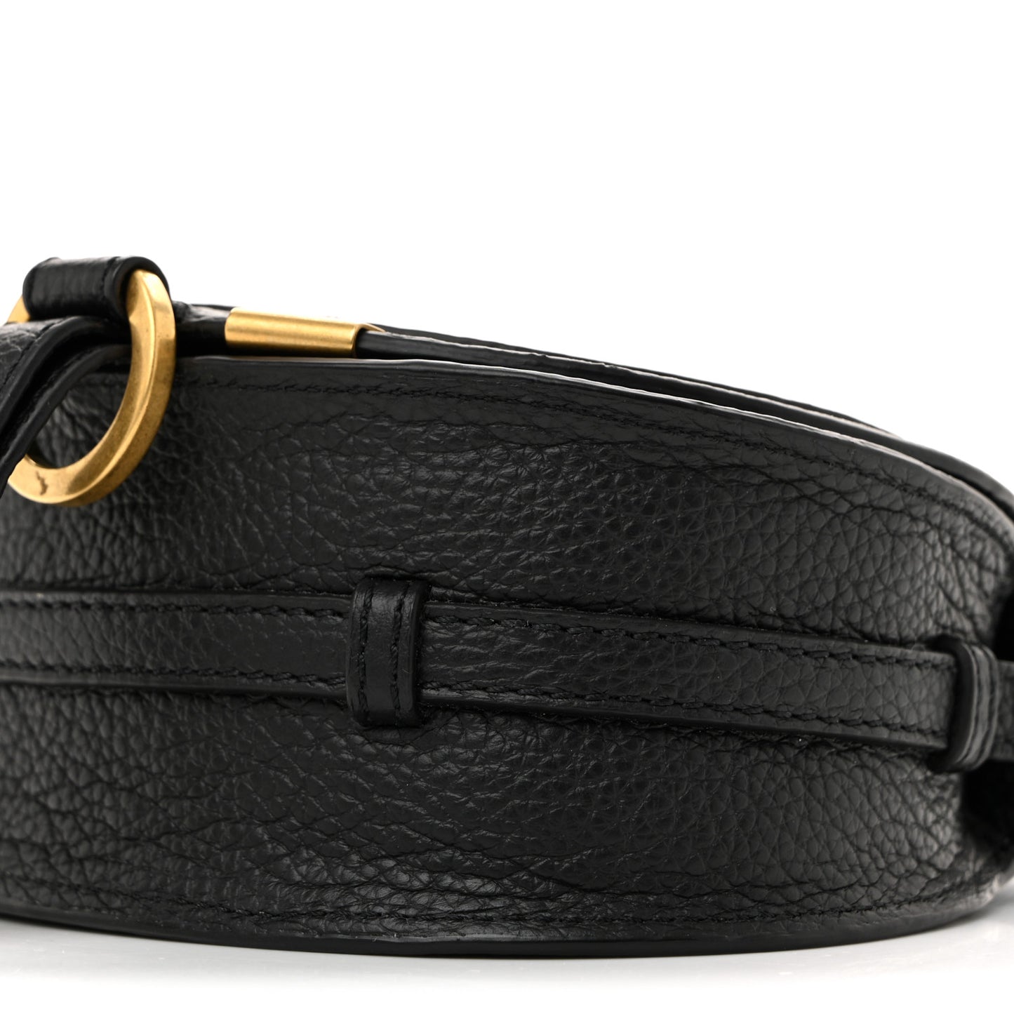 Calfskin Nano Marcie Saddle Bag Black