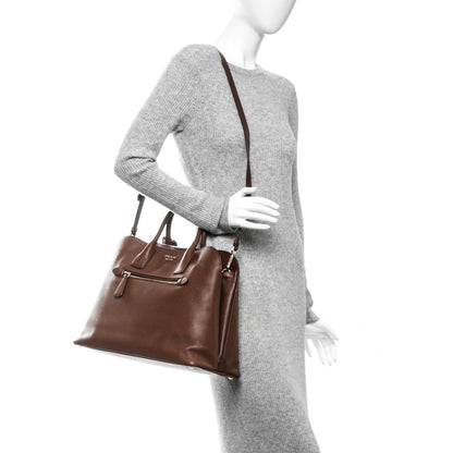 Prada Saffiano Cuir Open Promenade Tote Palissandro 2 of 6