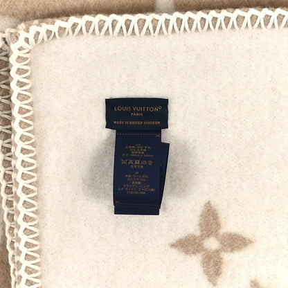 Louis Vuitton Wool Cashmere Monogram Blanket Beige 3 of 3