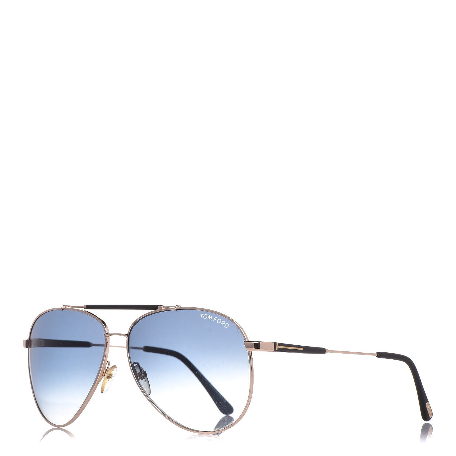 Tom Ford Rick Aviator Sunglasses TF378 Rose Gold Blue 1 of 7