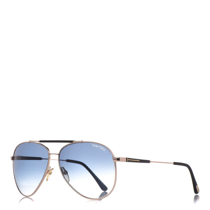 Tom Ford Rick Aviator Sunglasses TF378 Rose Gold Blue 1 of 7