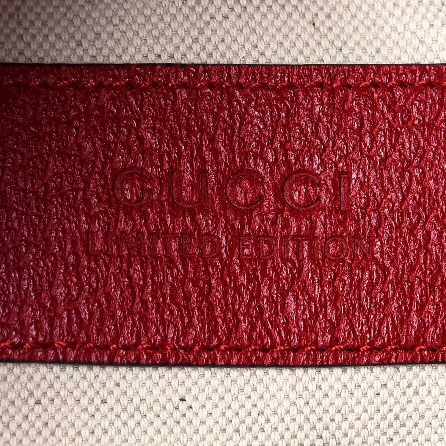 Gucci GG Supreme Monogram Web Bosco Patch Dome Backpack Beige Malva Hibiscus Red 8 of 13