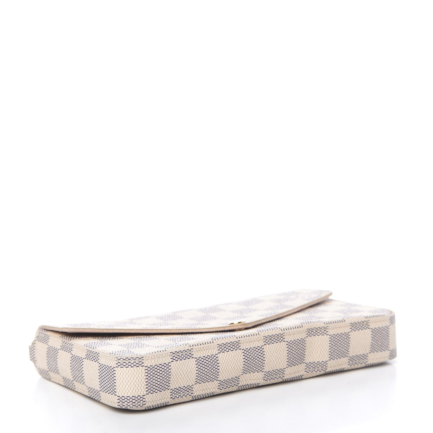 Damier Azur Pochette Felicie Chain Wallet Rose Ballerine