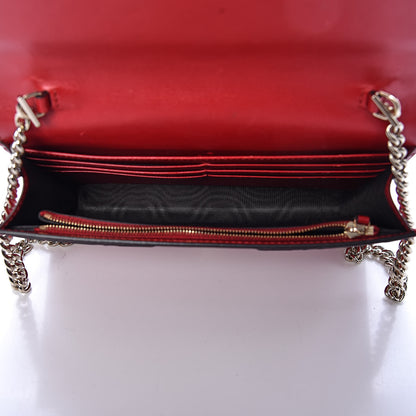 Gucci Guccissima Signature Bowy Chain Wallet Hibiscus Red 5 of 18
