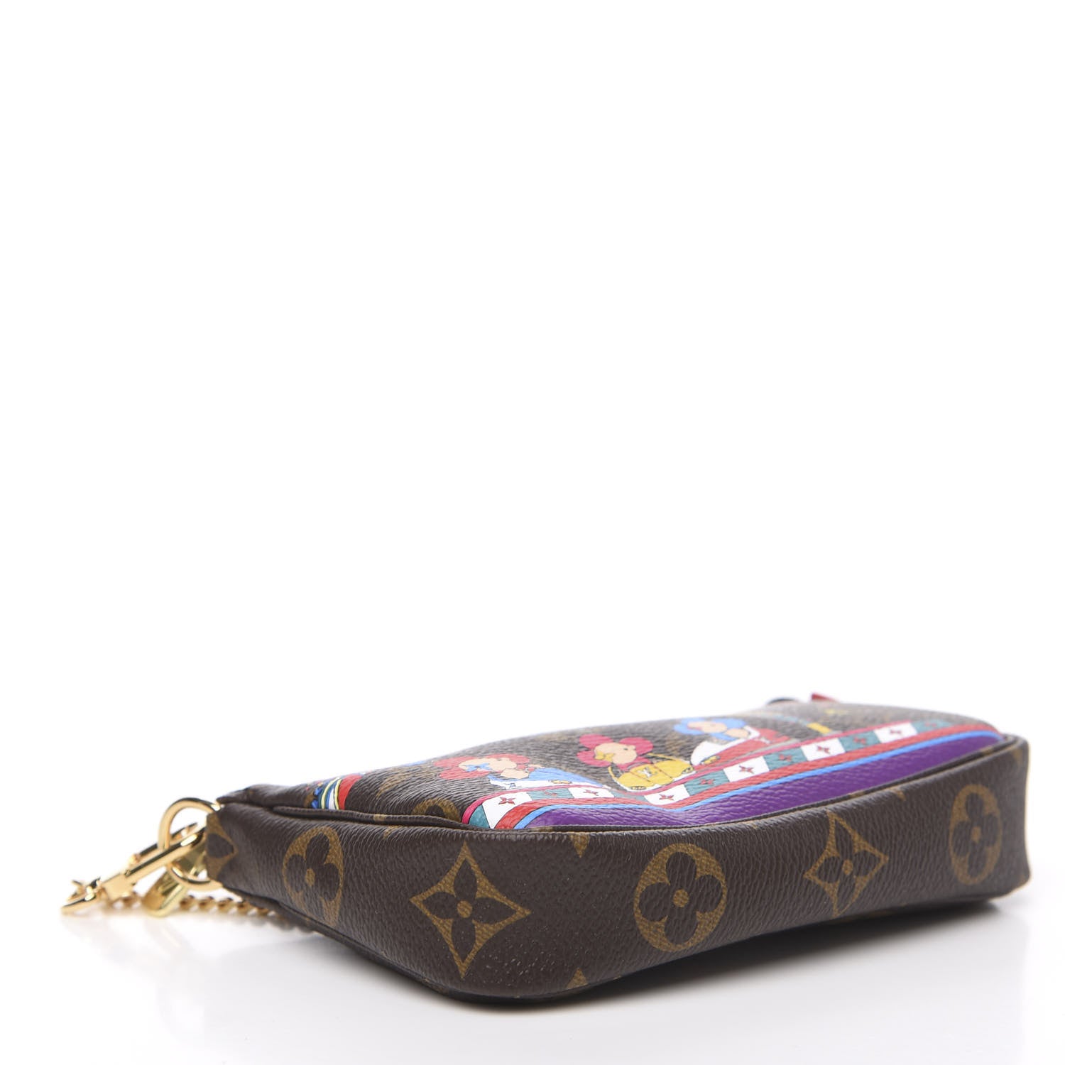 Louis Vuitton Monogram 2020 Christmas Animation Bumper Cars Mini Pochette Accessories Coquelicot 3 of 7