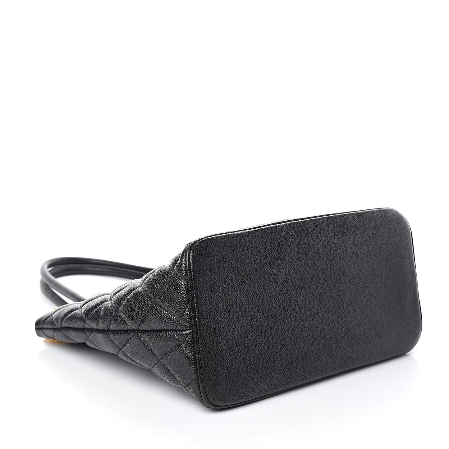 Caviar Quilted Medallion Tote Black
