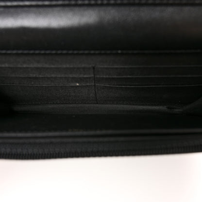 Chanel Shiny Calfskin Quilted Pearl Charms Wallet On Chain WOC Black 5 of 11