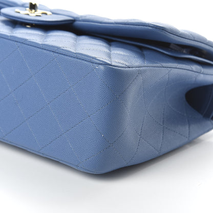 Chanel Caviar Quilted Jumbo Double Flap Blue 7 of 10