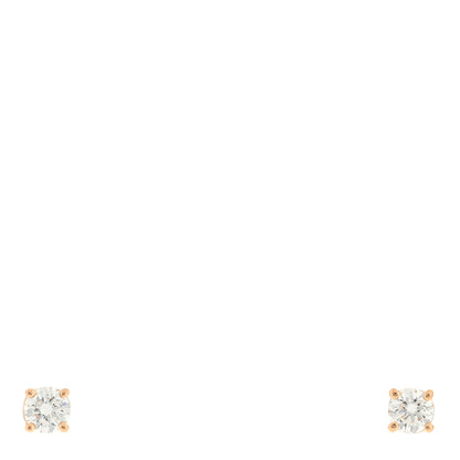 Tiffany 18K Rose Gold Diamond .22ctw Solitaire Earrings 1 of 4