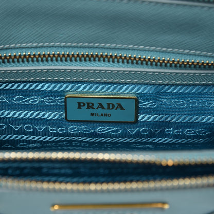 Prada Saffiano Lux Mini Galleria Double Zip Tote Anice 6 of 7