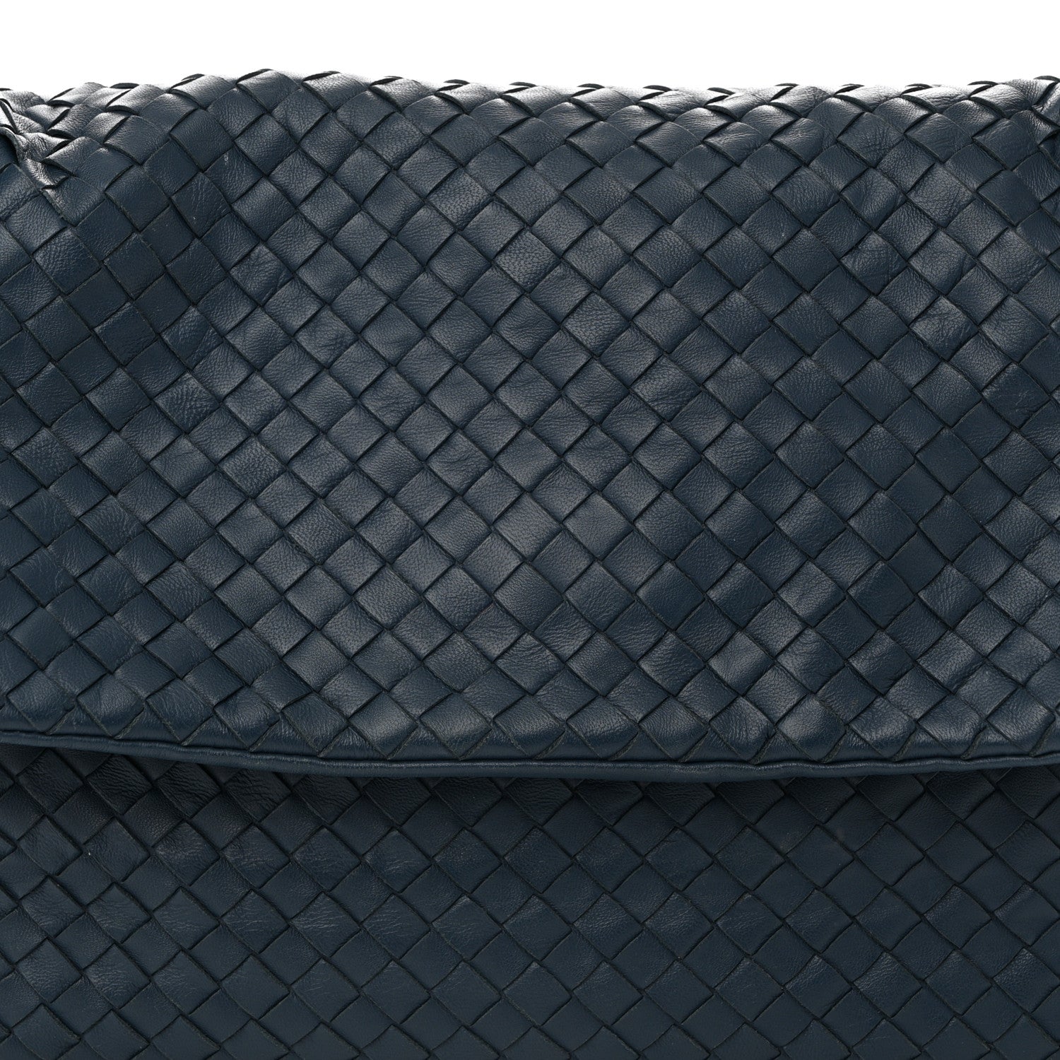 Bottega Veneta Nappa Intrecciato Flap Shoulder Bag Blue 8 of 11
