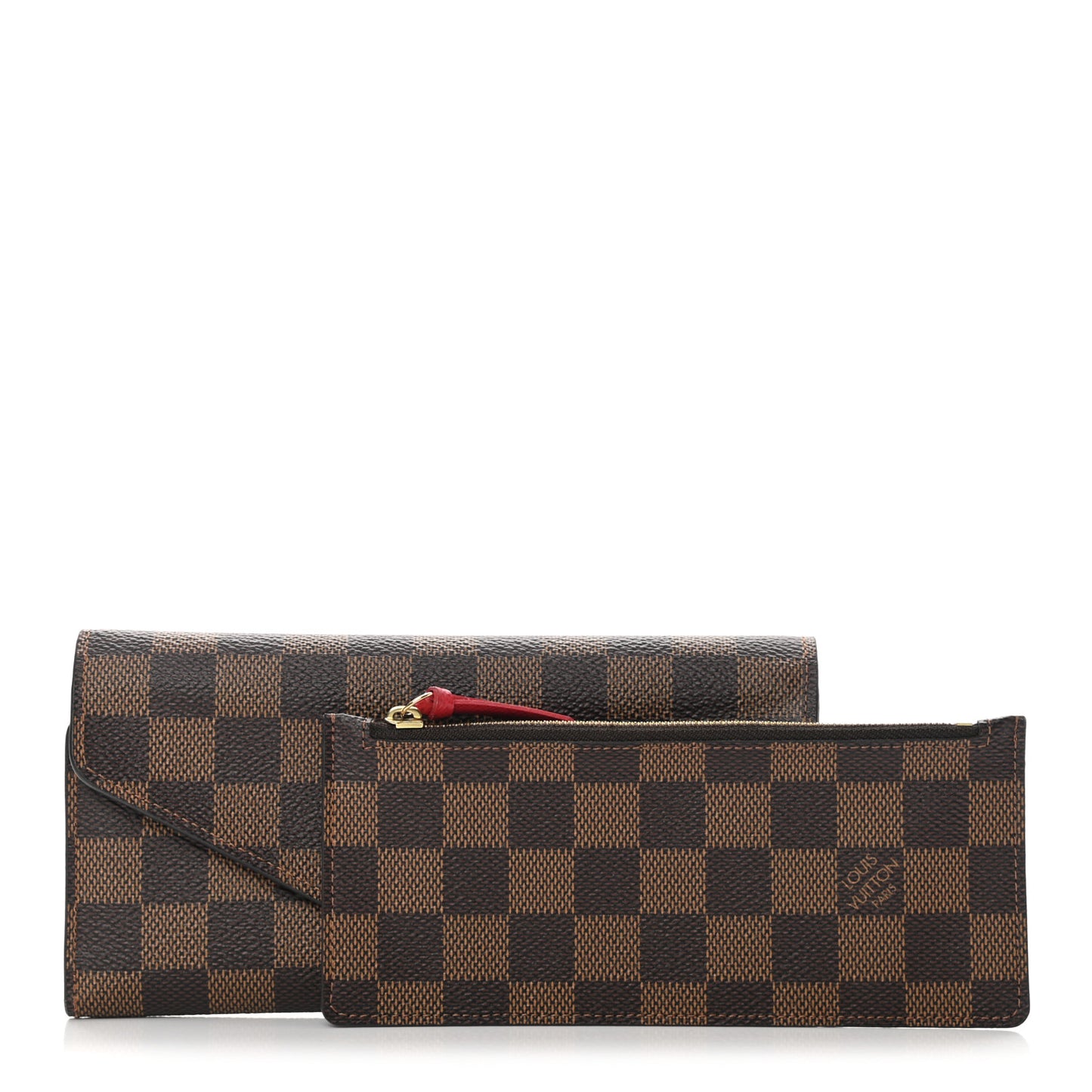 Damier Ebene Josephine Wallet Red